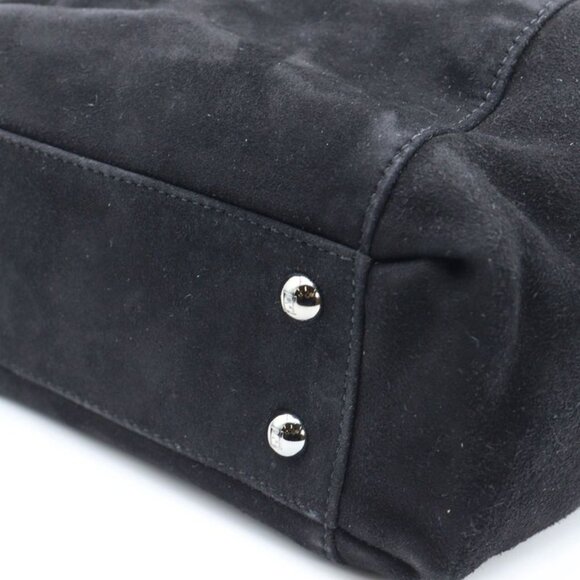 Fendi Handbag Black Suede Mirror Mini Bag 8 Bl100